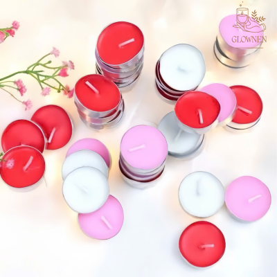 Ảnh nến Tealight trang trí nhà nhỏ gọn, tạo không gian ấm áp và lãng mạn.